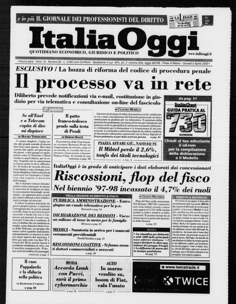 Italia oggi : quotidiano di economia finanza e politica